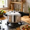 The multi-functional pressure cooker is a must-have daily necessities and kitchenware for home use in making soup and stewing meat, HR1135-1 Item Picture